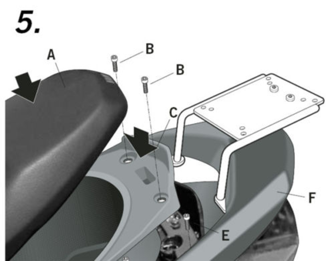 Монтажен комплект за куфари SHAD TOP MASTER YAMAHA CYGNUS 125 '07