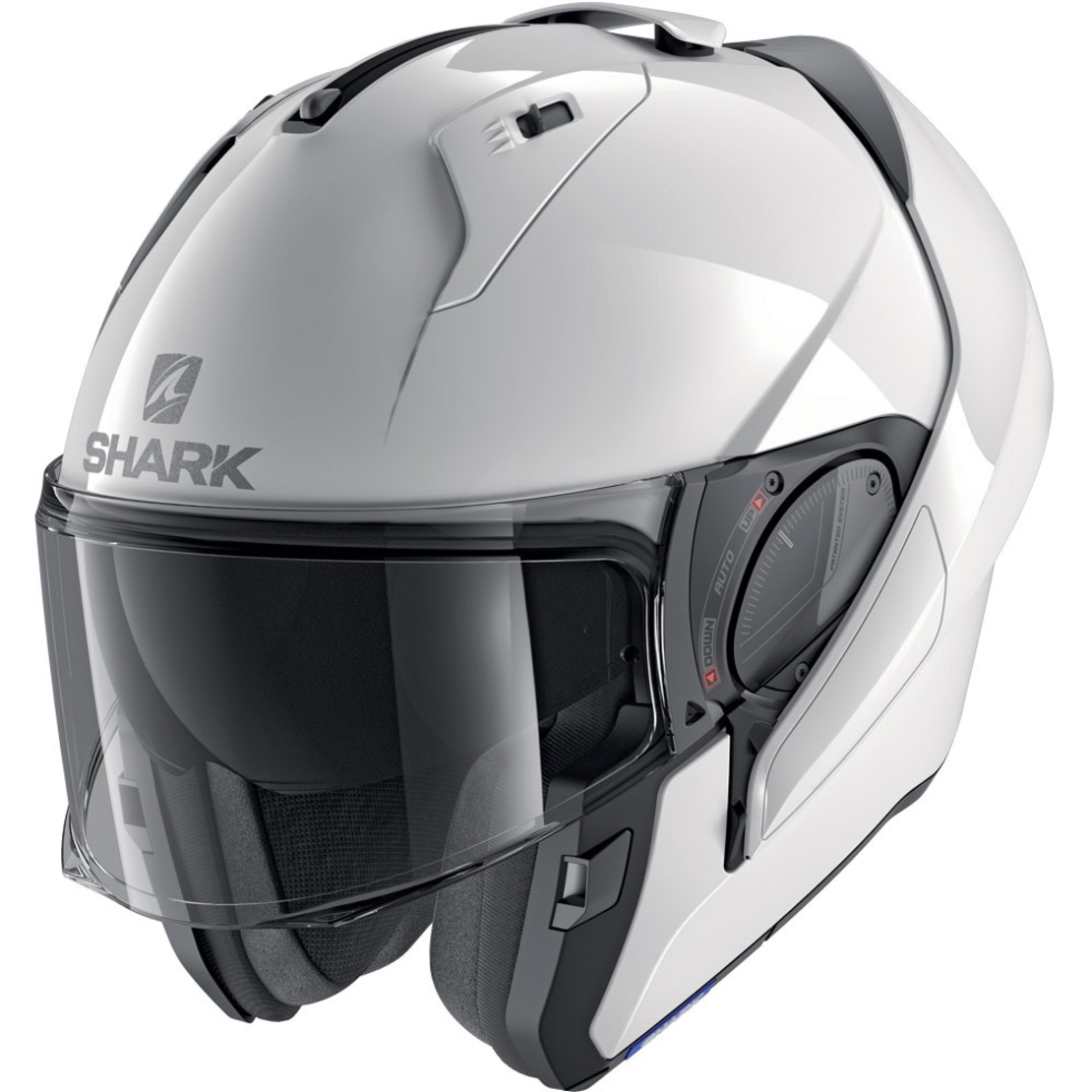 Каска за мотор SHARK EVO-ES BLANK WHITE AZUR