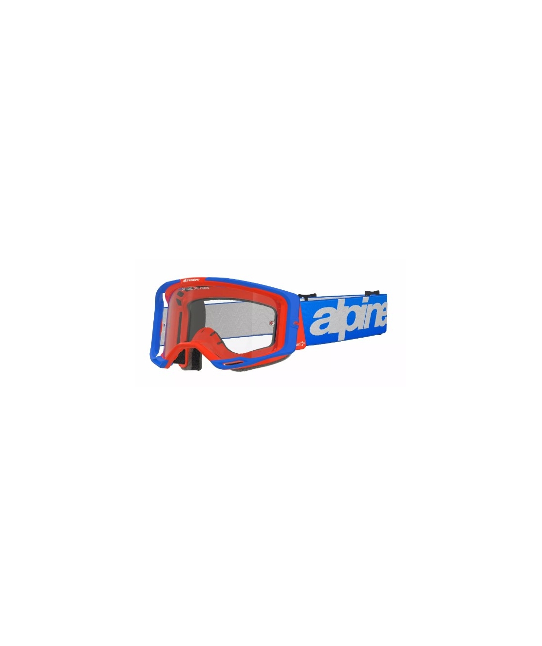 Мотокрос очила ALPINESTARS VISION 8 WORDMARK BLUE/OR CLEAR