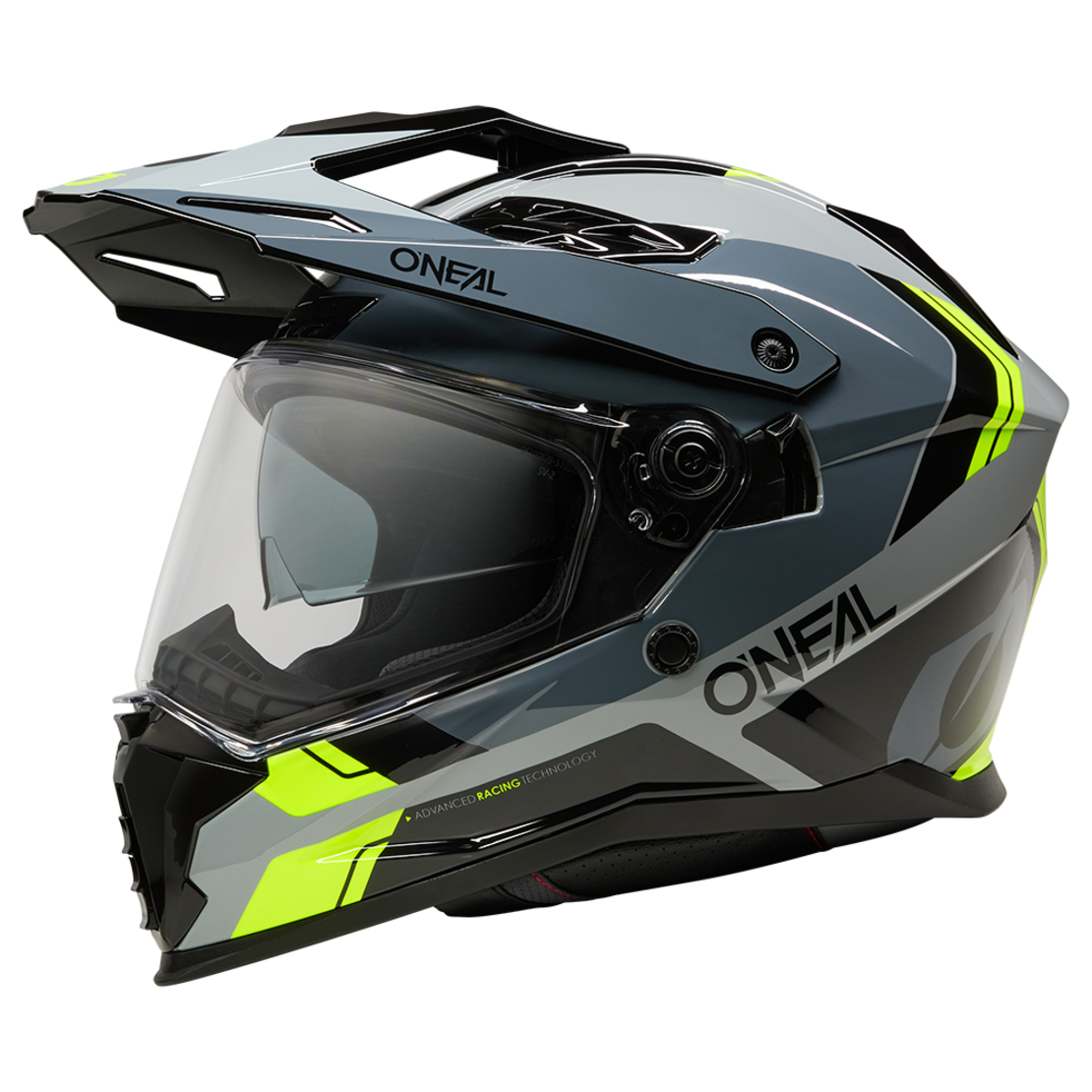 Ендуро каска O'NEAL D-SRS NOMAD BLAC/GRAY/NEON YELLOW V.26