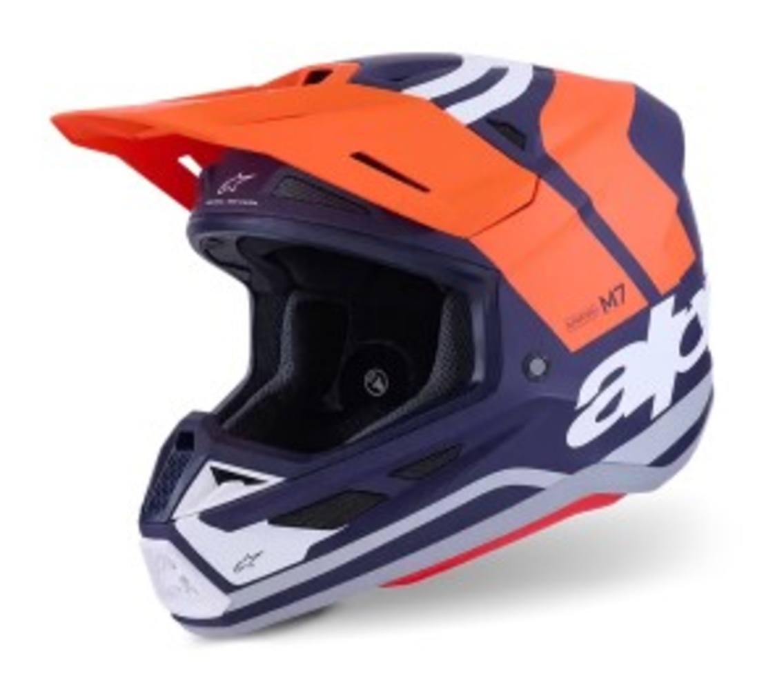 Мотокрос каска ALPINESTARS SM7 CORE ORAN/BLUE