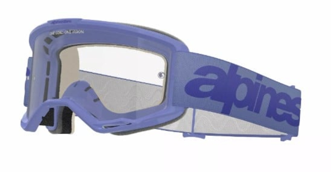 Мотокрос очила ALPINESTARS VISION 5 WORDMARK PURPLE CLEAR