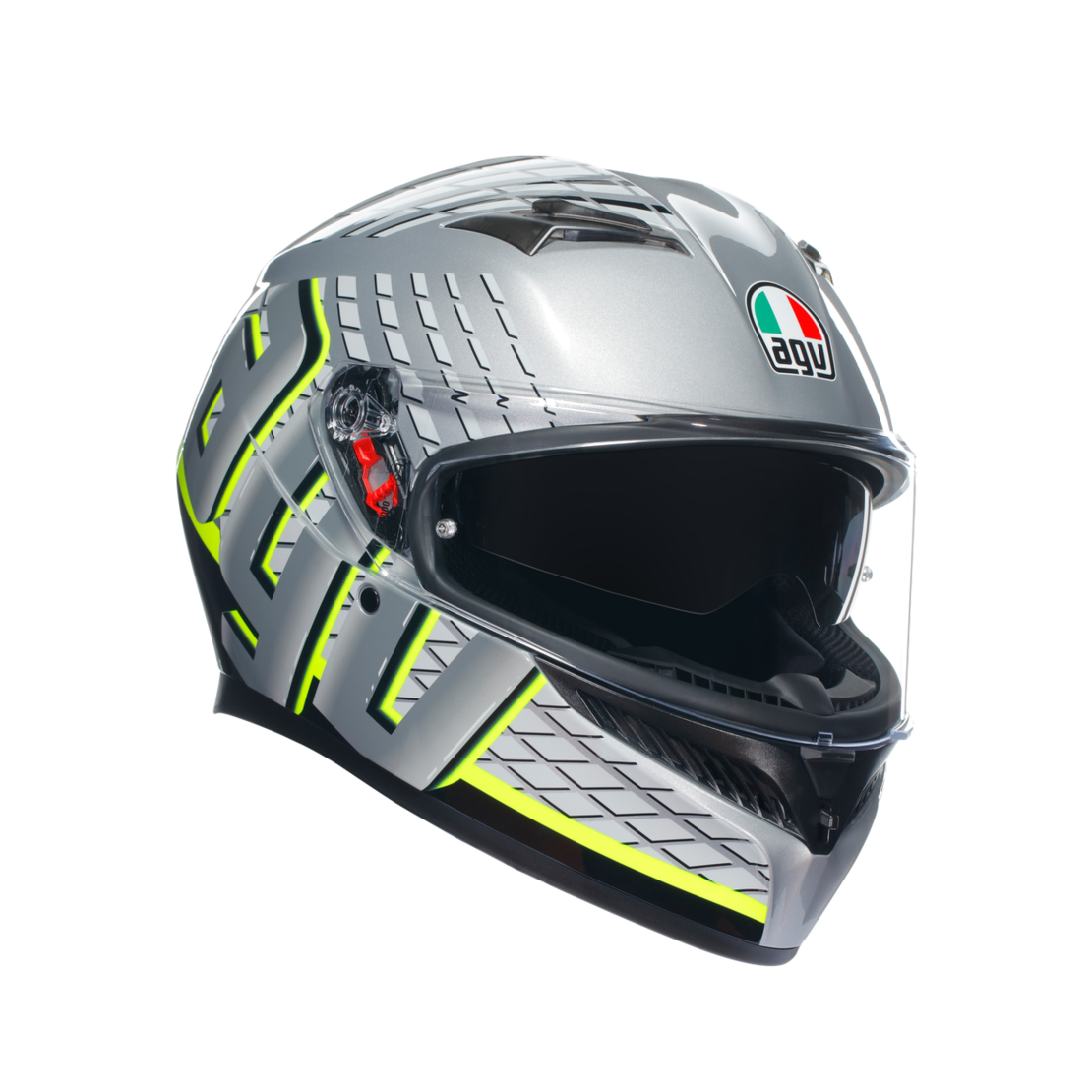 КАСКА  AGV K3 - FORTIFY GREY/BLACK/YELLOW FLUO