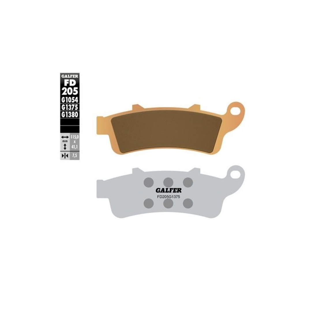 Предни мото накладки Galfer SINTERED COMPOUND FD205G1375