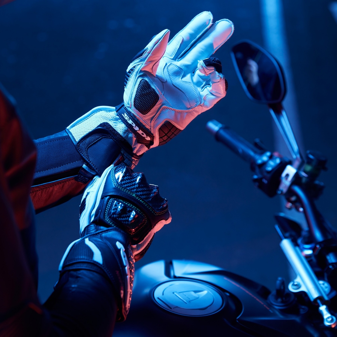 Мото ръкавици SPIDI Carbo Kangaroo BLACK/WHITE