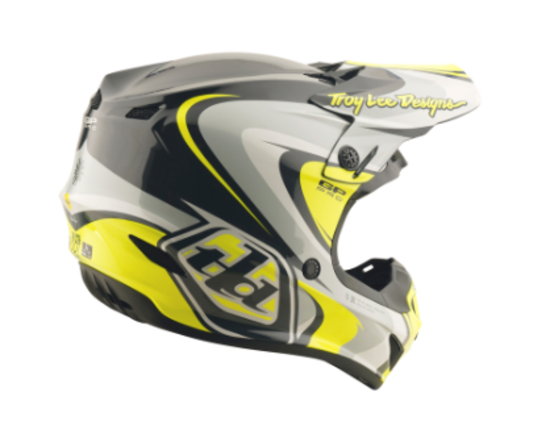 Mотокрос каска TROY LEE DESIGNS GP Pro Crossover - Grey/Yellow
