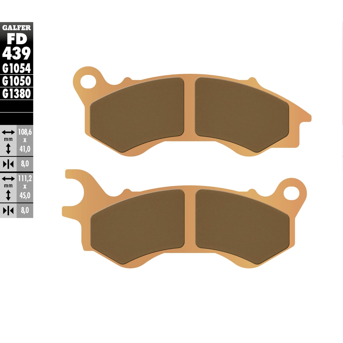 Предни мото накладки Galfer SINTERED SCOOTER FD439G1380