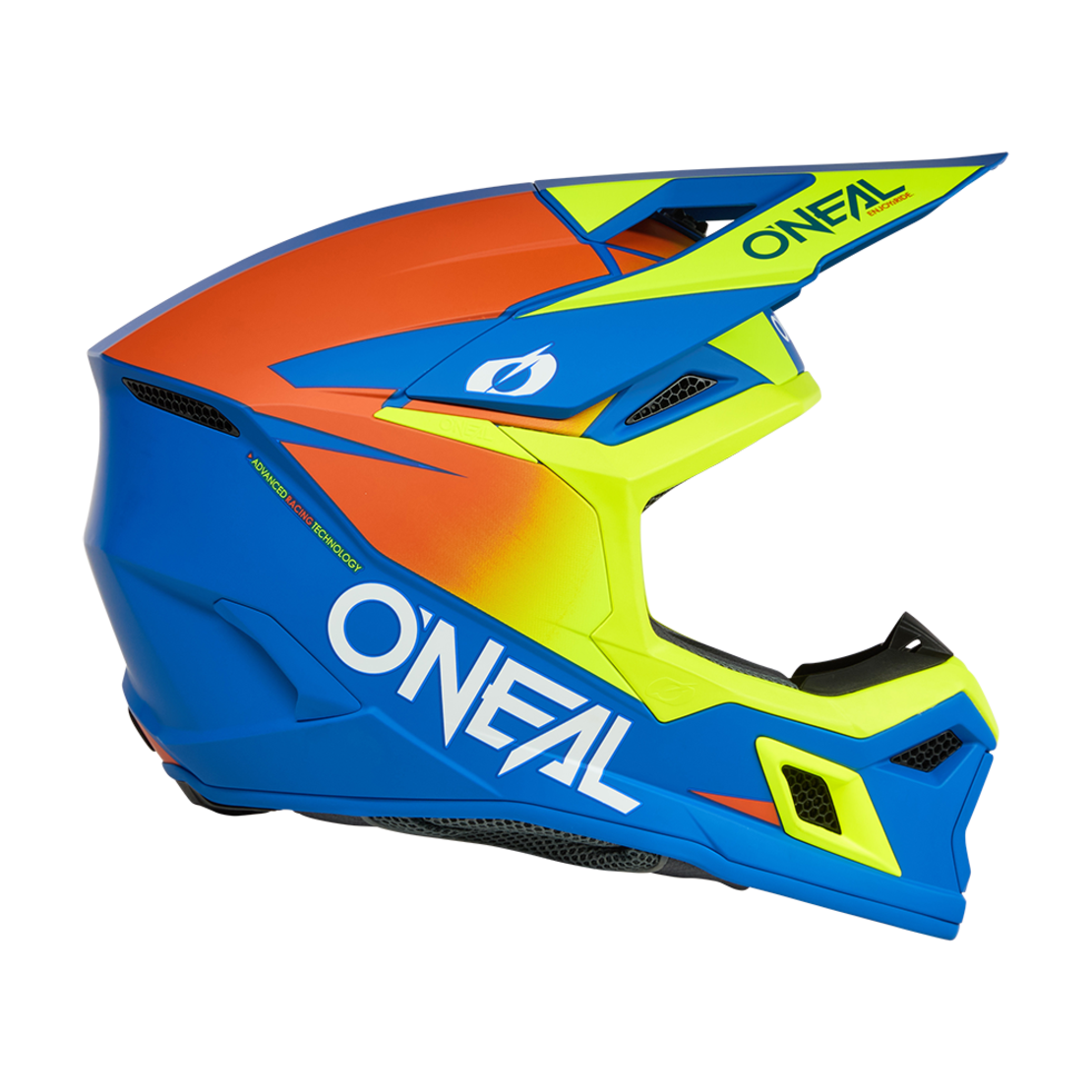 Мотокрос каска O'NEAL 3SERIES SOLID BLUE/NEON V.26