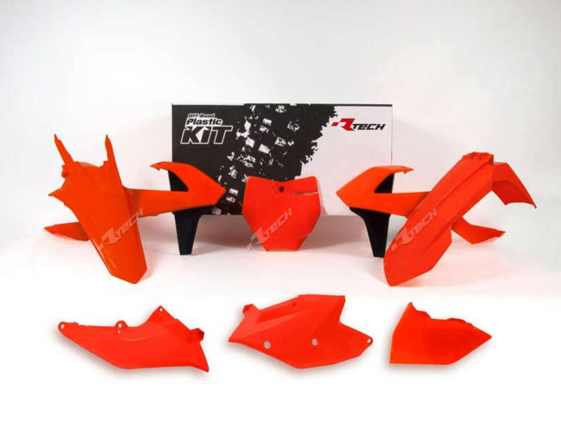 Комплект пластмаси RACETECH Plastic Kit Neon Orange/Black KTM 16-18
