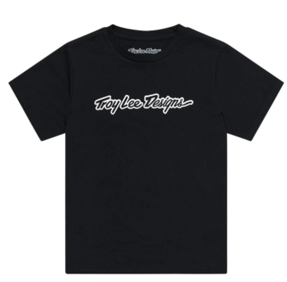 Детска тениска TROY LEE DESIGNS Signature - Black