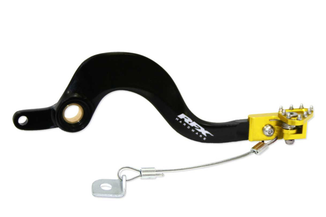 Лост за спирачка RFX Pro FT Rear Brake Lever (Black/Yellow) - Suzuki RMZ250 13-25 / 450 08-25