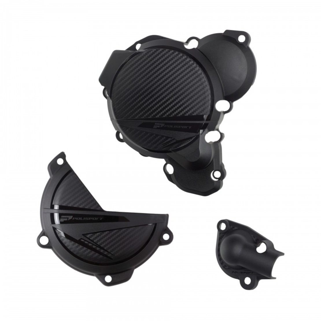 Комплект протектор за капака на двигателя POLISPORT Engine Covers Protection Kit KTM EXC/XC-W 250/300 (2024) Black