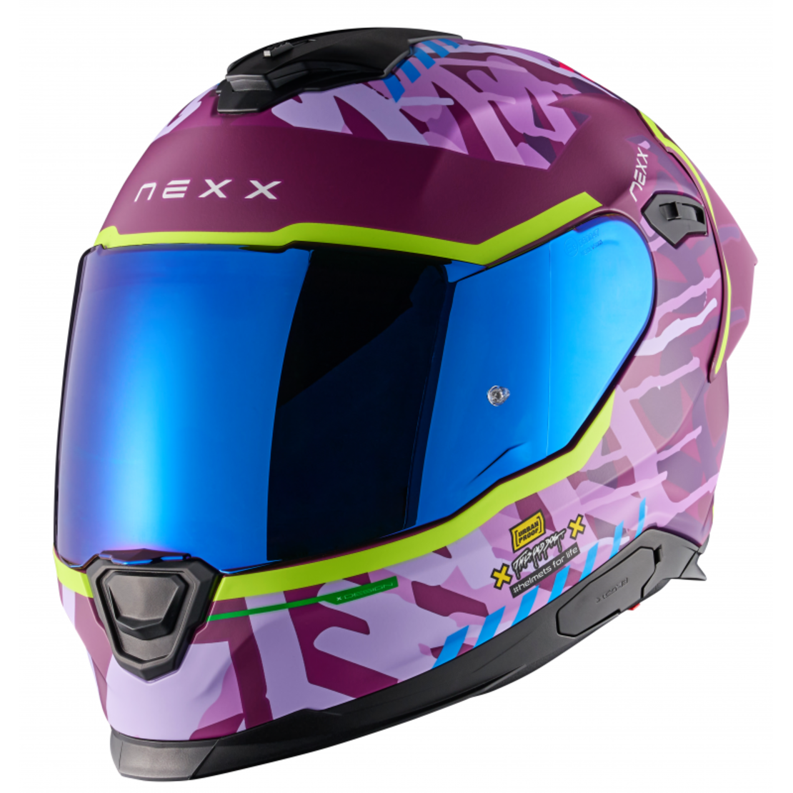 Каска NEXX Y100R URBANGRAM AUBERGINE MATT