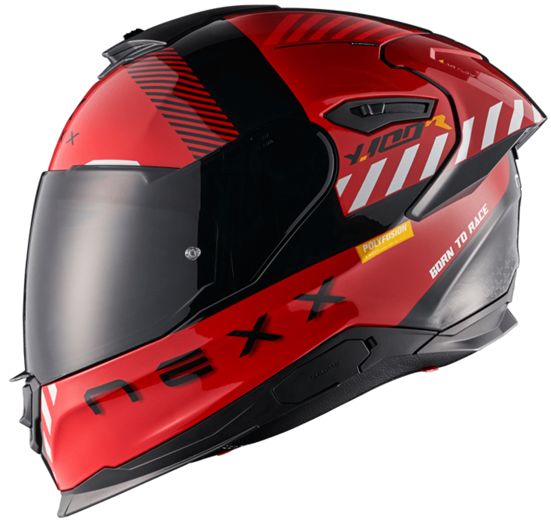 Каска NEXX Y100R FADE RED BLACK