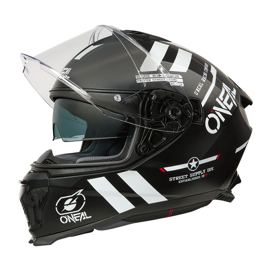Каска O'NEAL CHALLENGER WARHAWK BLACK/WHITE/RED V.25
