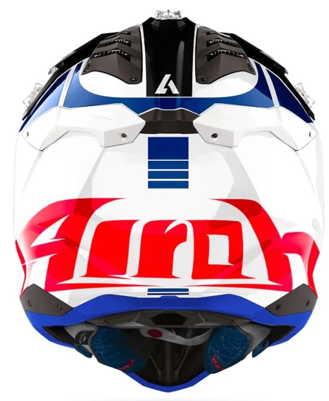 Мотокрос каска AIROH AVIATOR 3 Push Blue Red Gloss