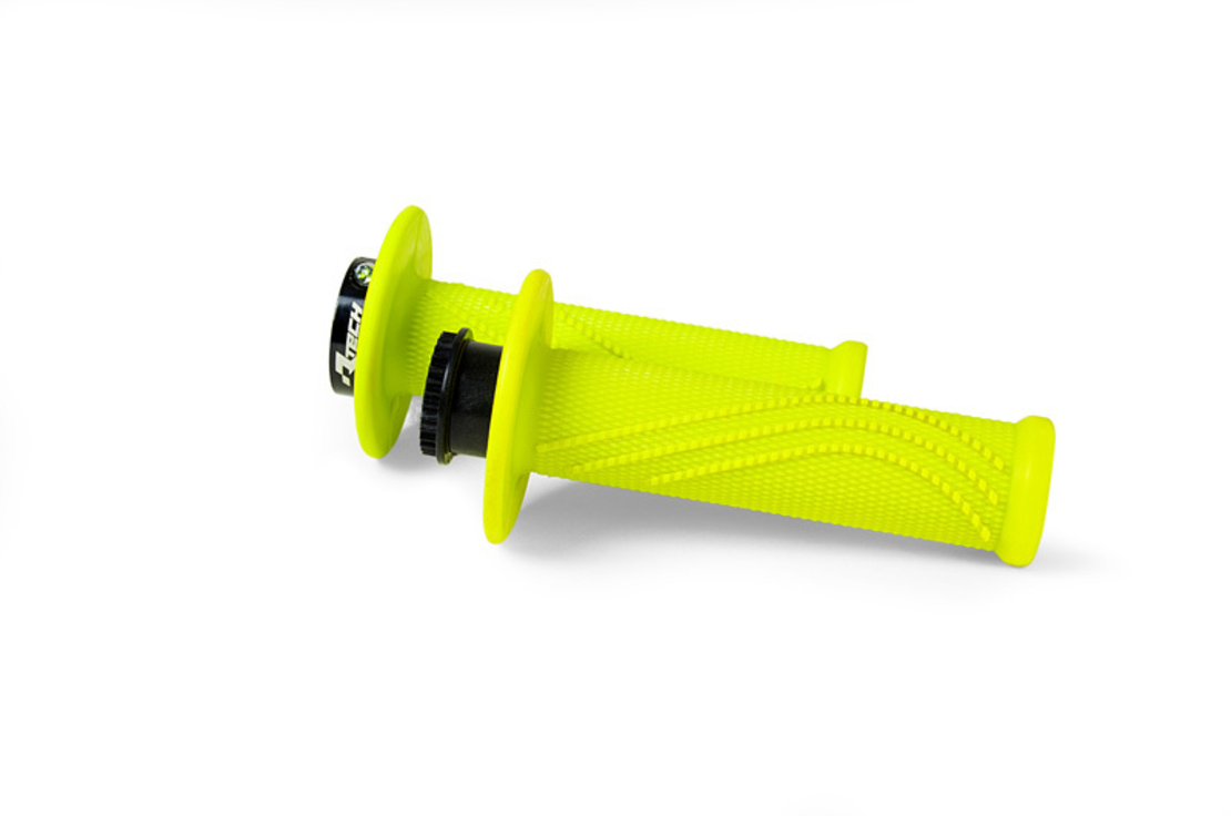 Ръкохватки RACETECH R20 Lock On Grips Wave Neon Yellow