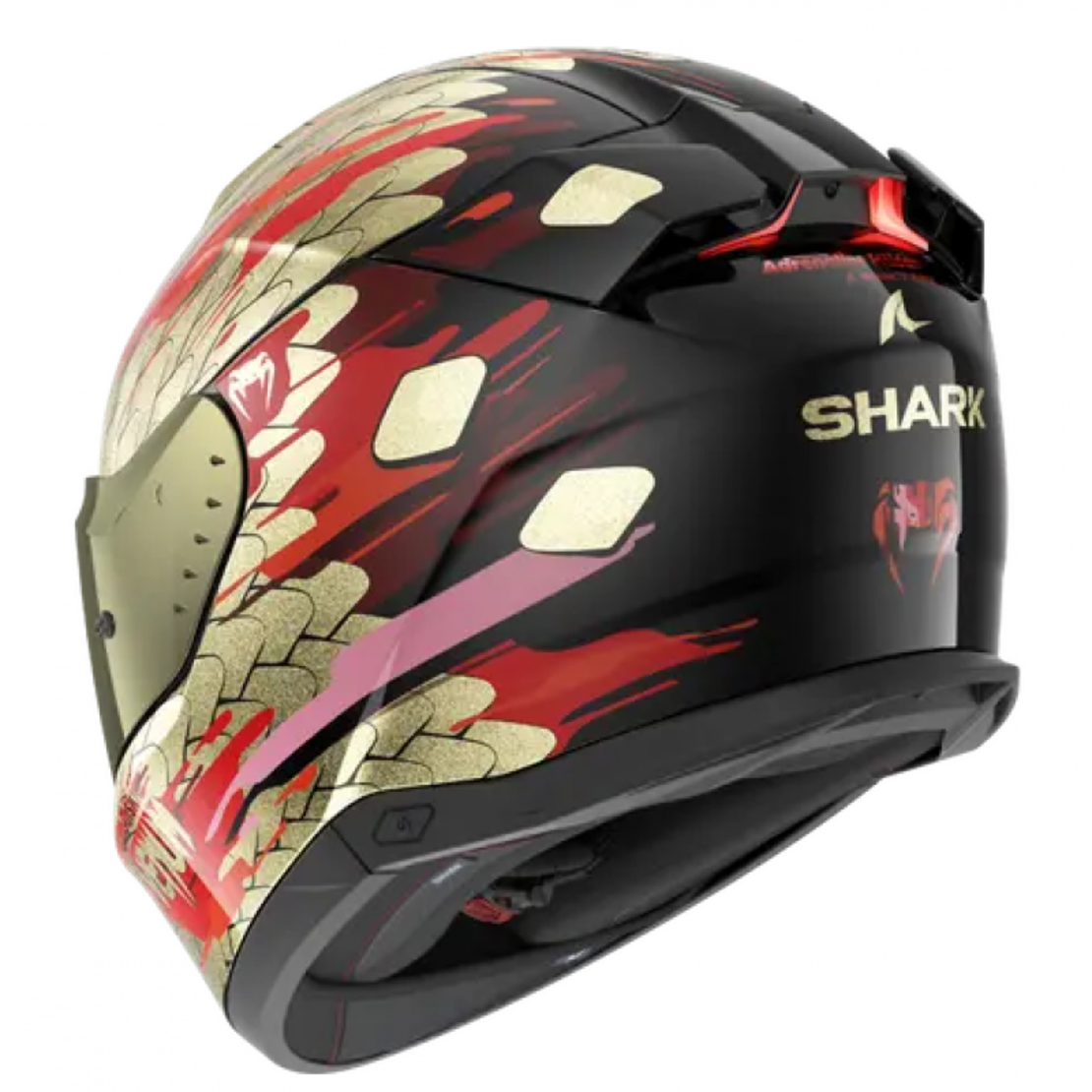 Каска SHARK SKWAL i3 VENUM Black Red Gold