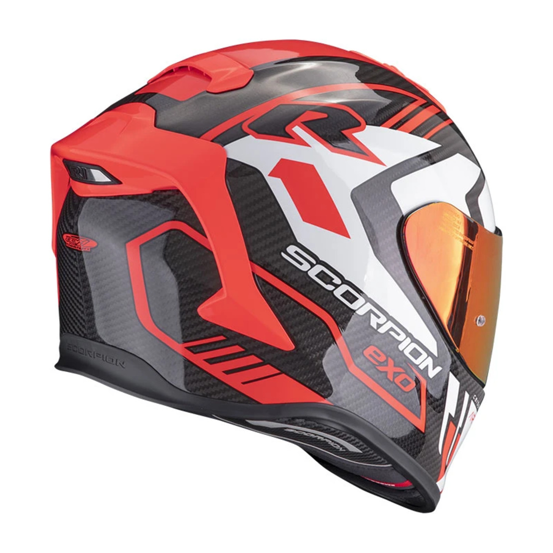 Каска Scorpion Exo R1 Evo Carbon Air Supra Black-Red