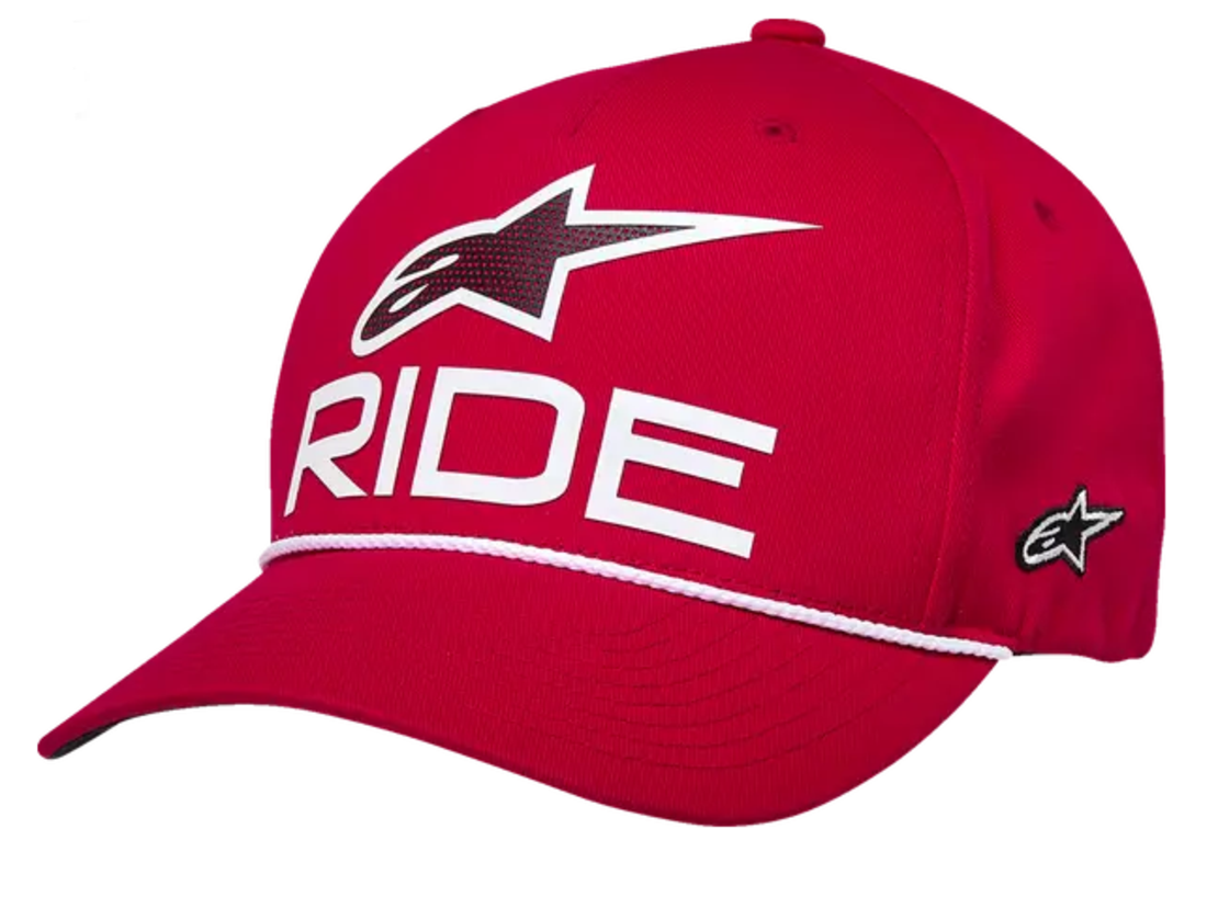 Шапка ALPINESTARS CRV BILL SNP RIDE COMP RED/WHITE