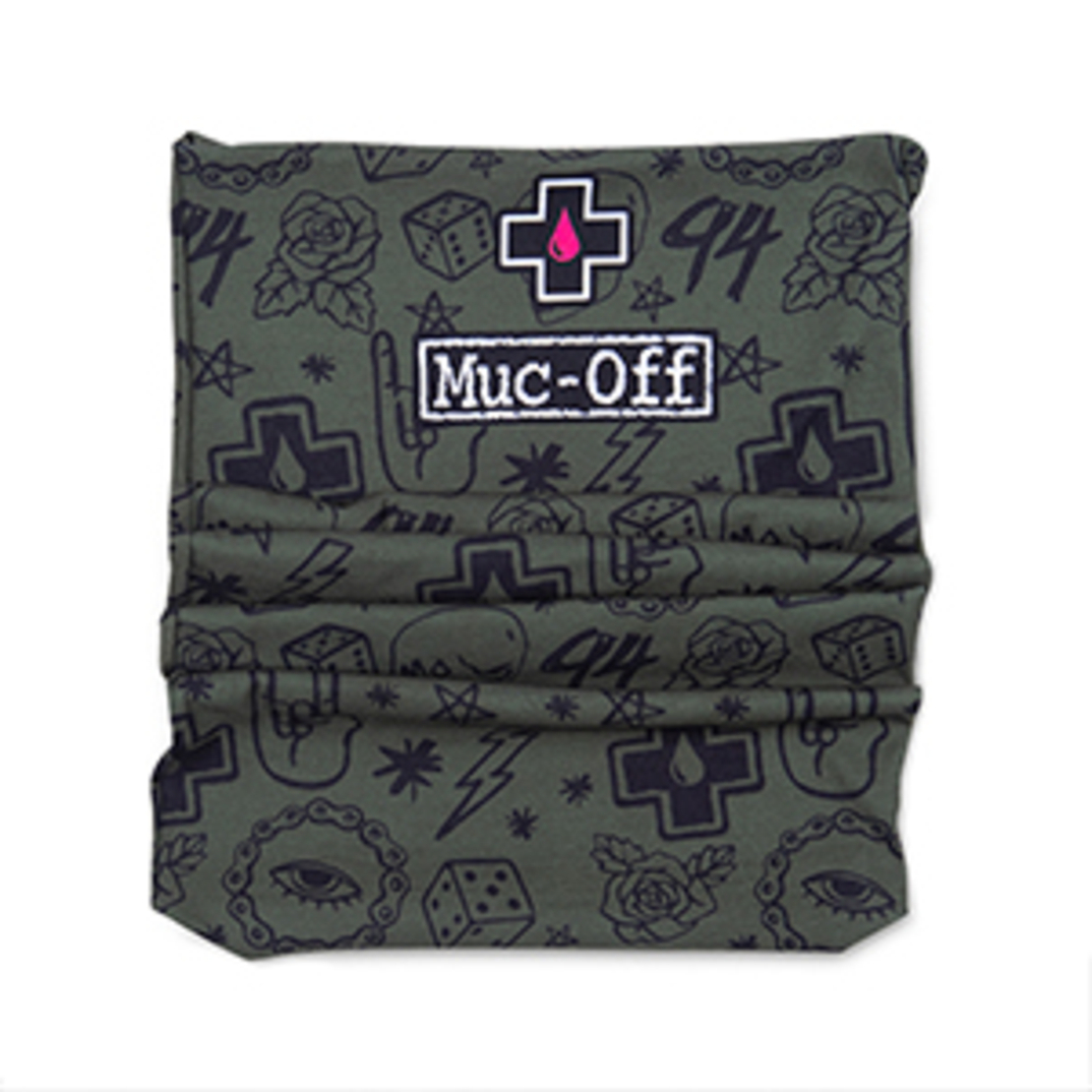 Мултифункционална кърпа Muc-Off Lightweight Neck Gaiter - Green Punk