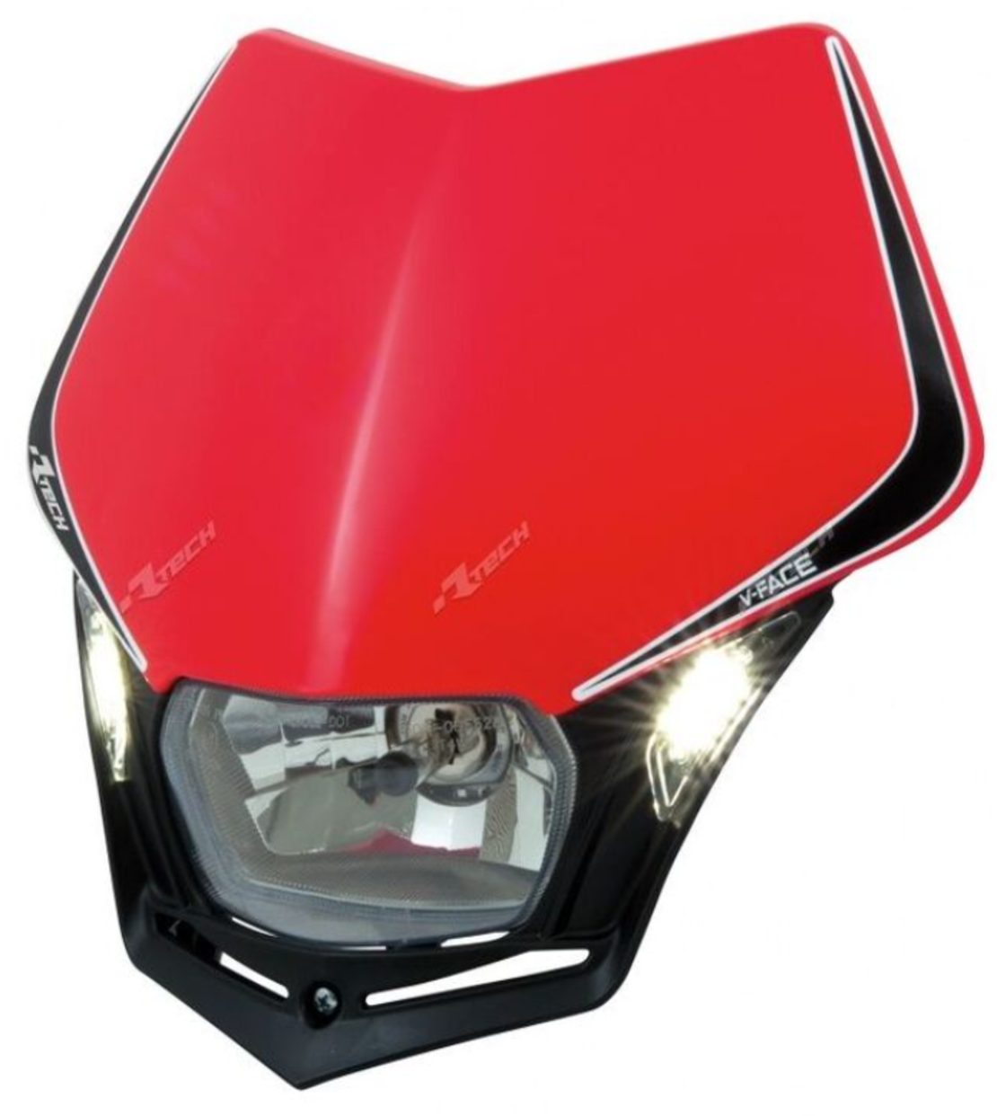 Фар RACETECH V-Face LED Headlight (Red/Black)