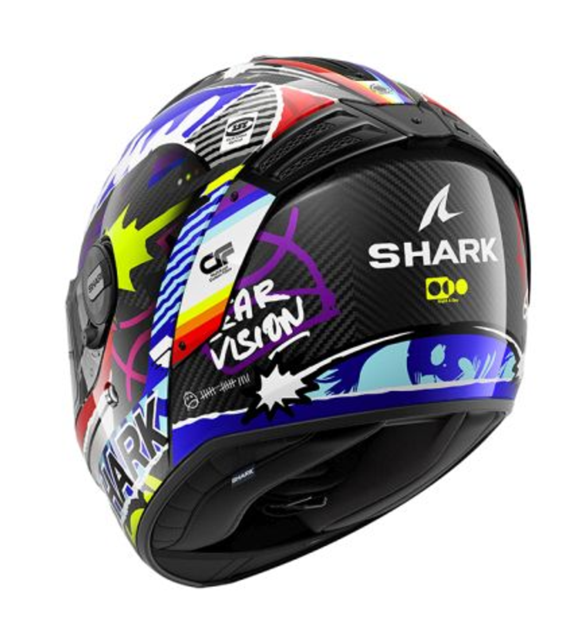 Каска SHARK SPARTAN RS CARBON STREETRUSH BLACK/BLUE/SILVER/YELLOW
