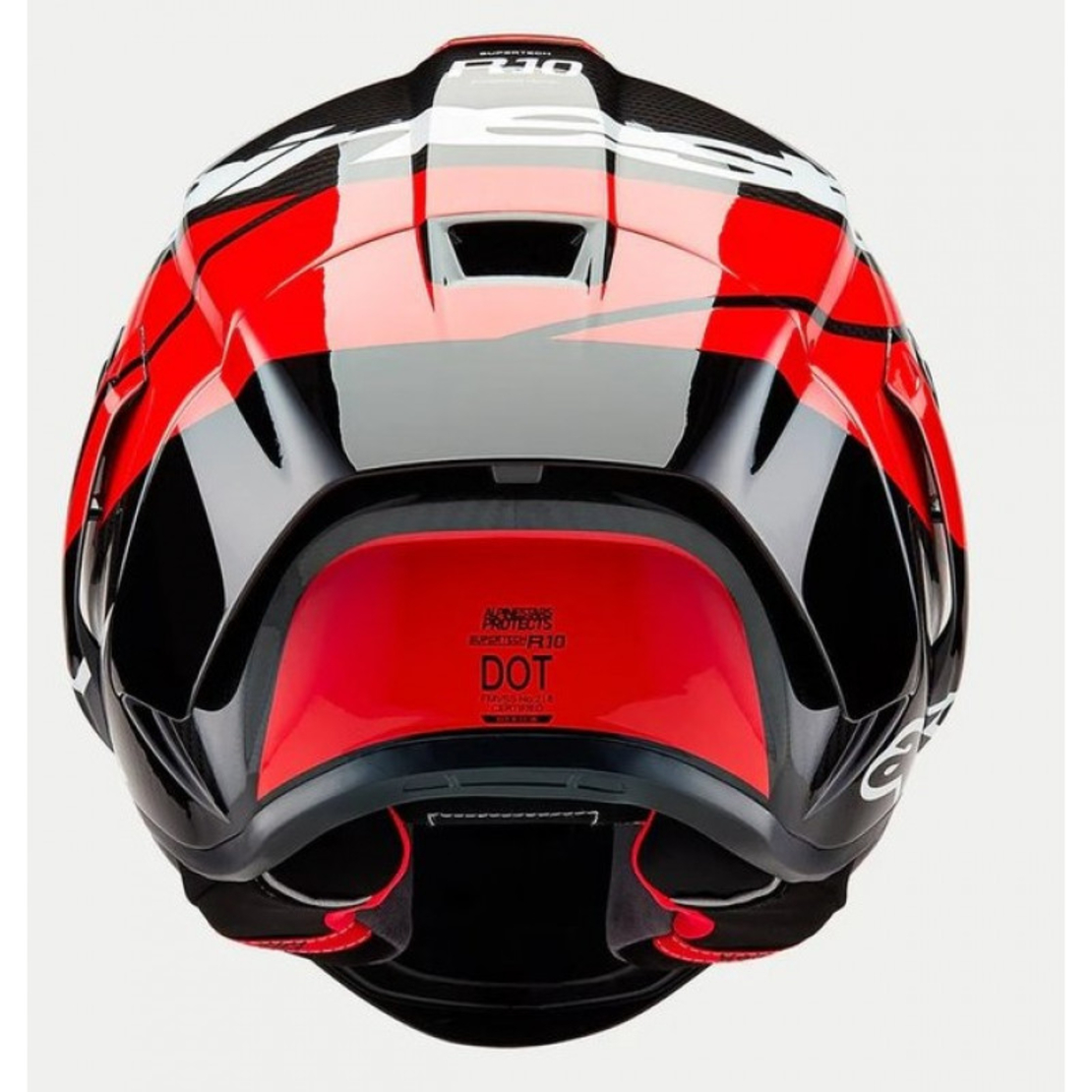 Каска ALPINESTARS Supertech R10 Team Black/Carb/Fluo Red/White