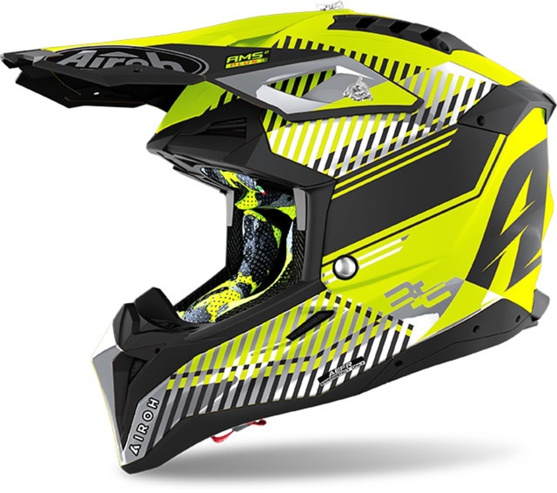 Каска AIROH AVIATOR 3 WAVE YELLOW MATT
