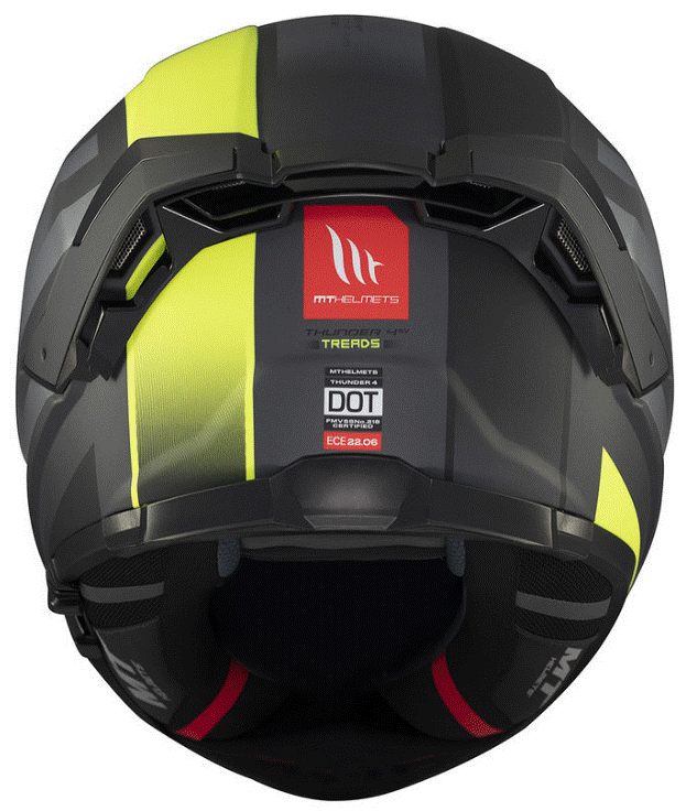 Каска MT THUNDER 4 SV TREADS D3 MATT GREY/YELLOW