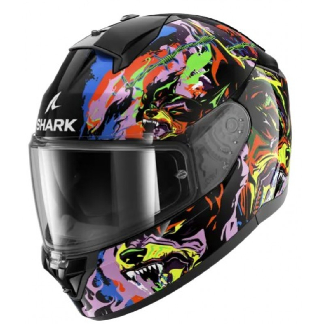 Каска SHARK RIDILL 2 RAGING BEAST Black Violet Yellow