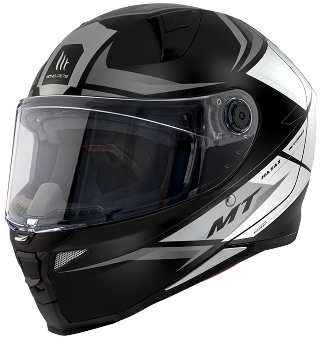 Каска MT REVENGE 2 S HATAX B2 BLACK/GREY/WHITE GLOSS