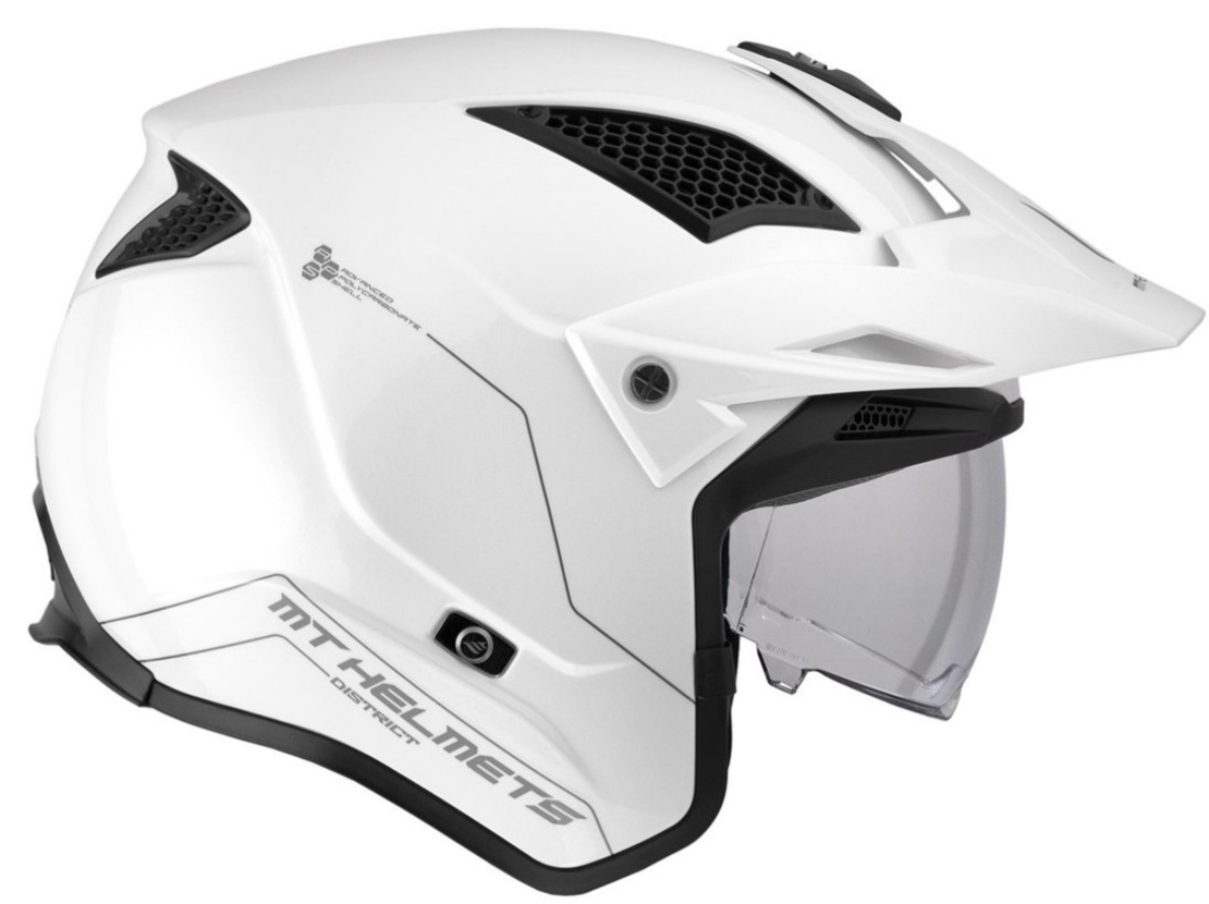 Каска MT DISTRICT SV S SOLID A0 GLOSS WHITE
