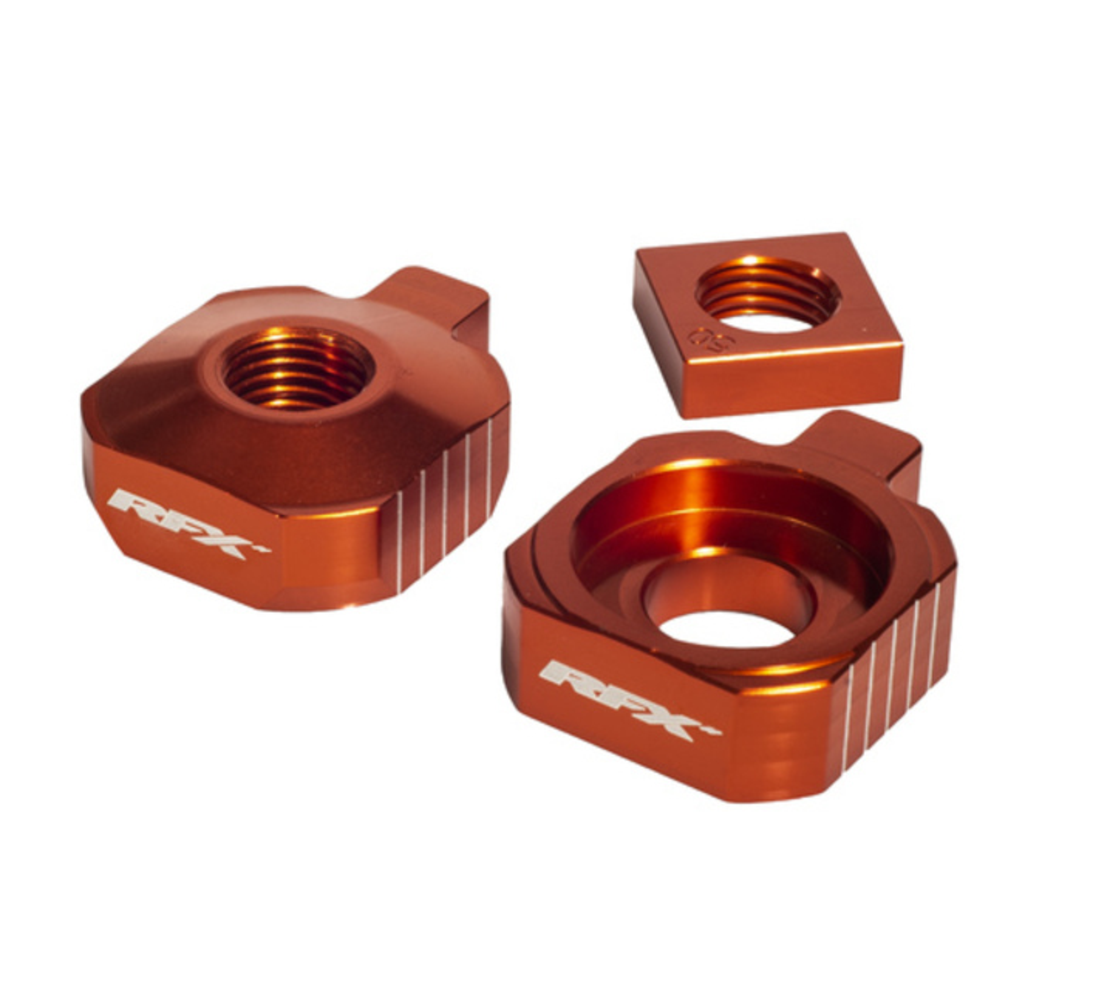 Блок втулка за задна ос RFX Pro Rear Axle Adjuster Blocks - Orange KTM 65SX 16-25