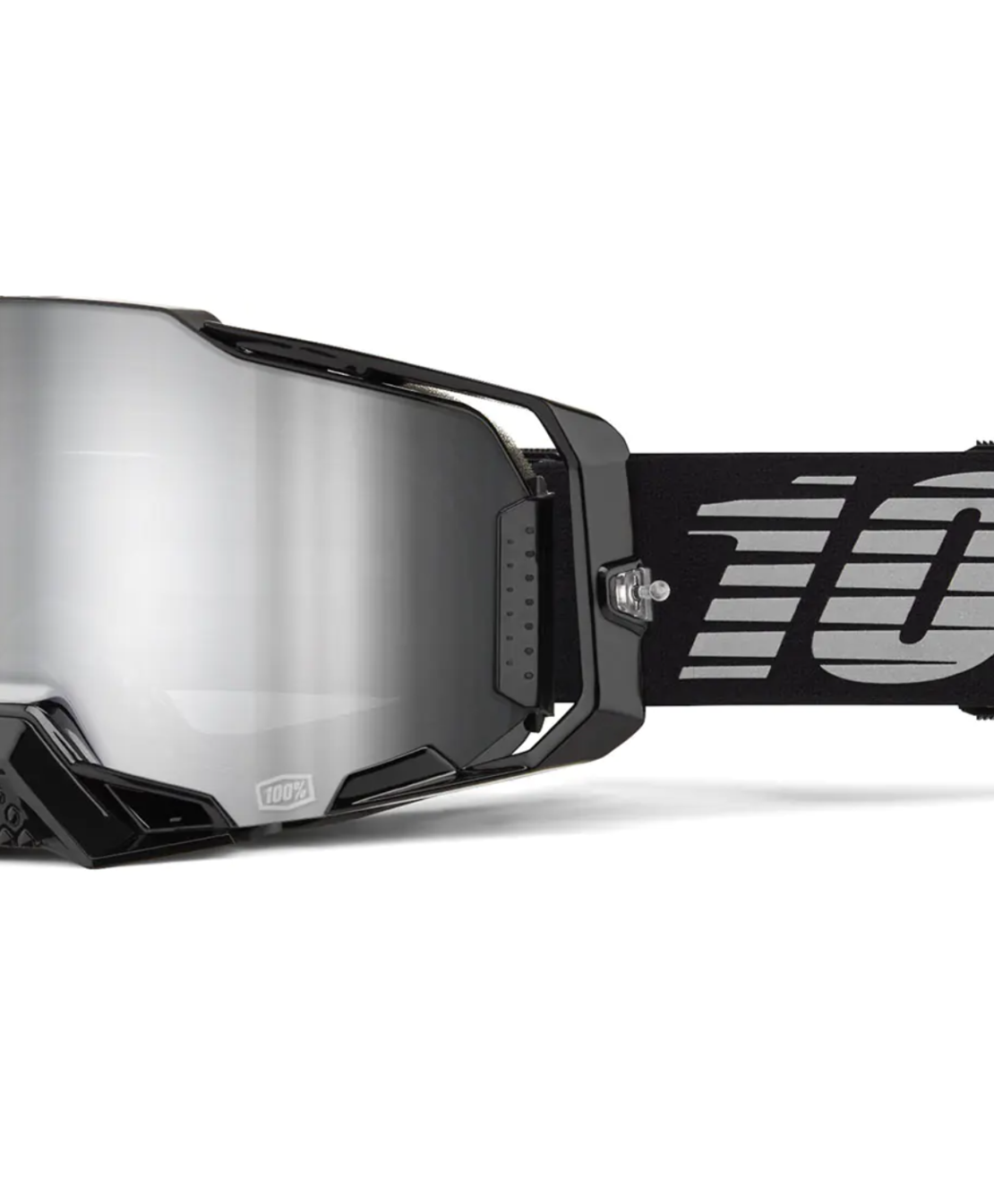 Мотокрос очила 100% ARMEGA BLACK/MIRROR SILVER