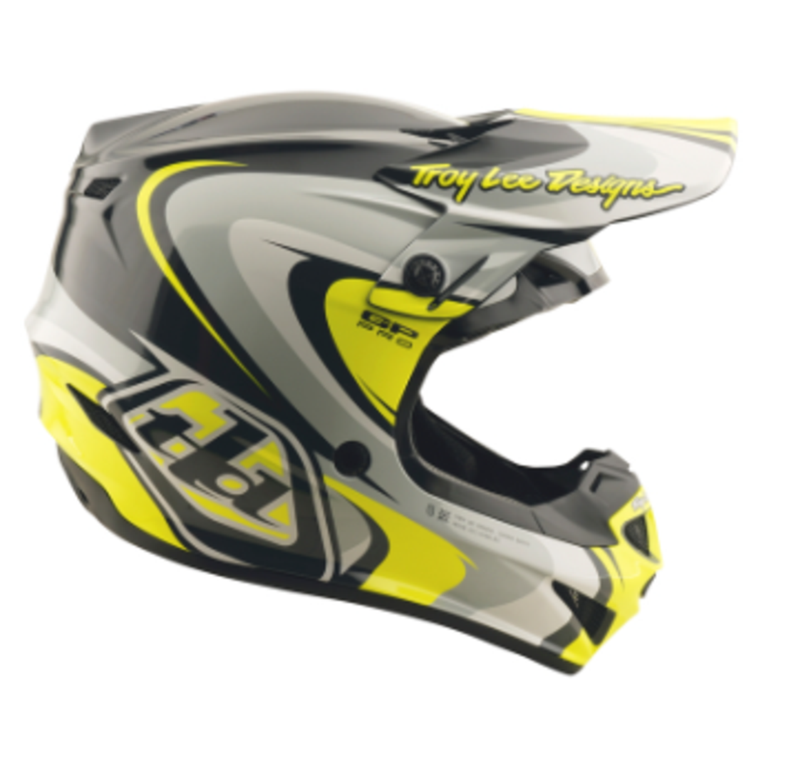 Mотокрос каска TROY LEE DESIGNS GP Pro Crossover - Grey/Yellow