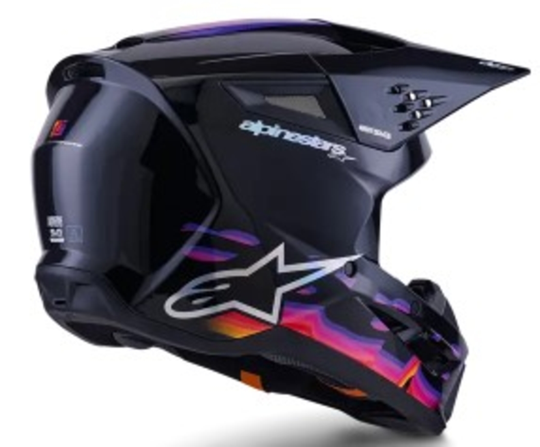 Мотокрос каска ALPINESTARS SM3 FORCE BLACK-GLOSS