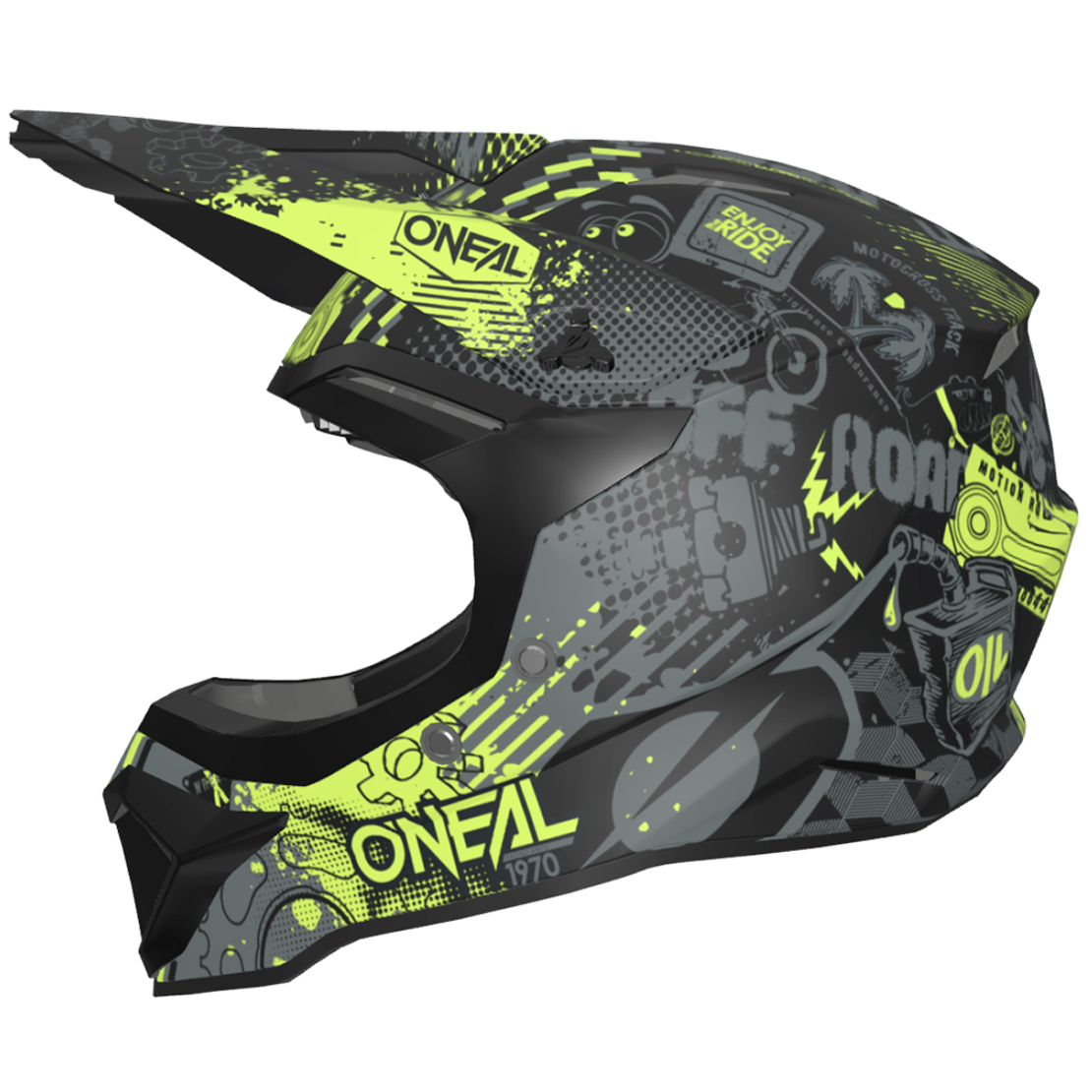 Детска каска O'NEAL 1SERIES VIBRANT BLACK/NEON YELLOW V.26