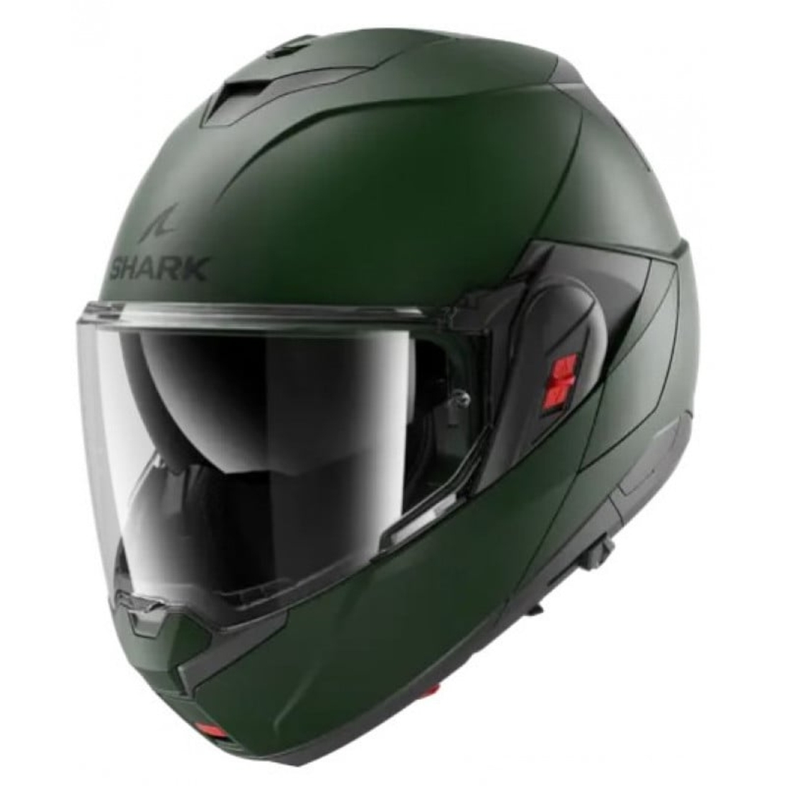 Модуларна каска SHARK OXO Mat Dark Green Matt