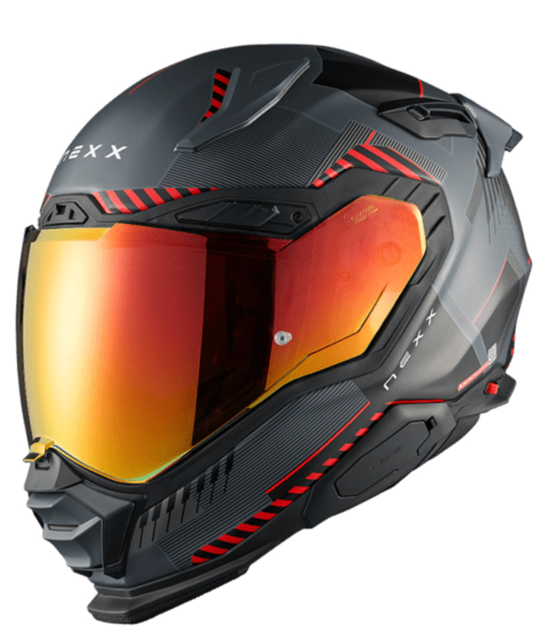 Каска NEXX X.WST3 FLUENCE GREY RED MATT