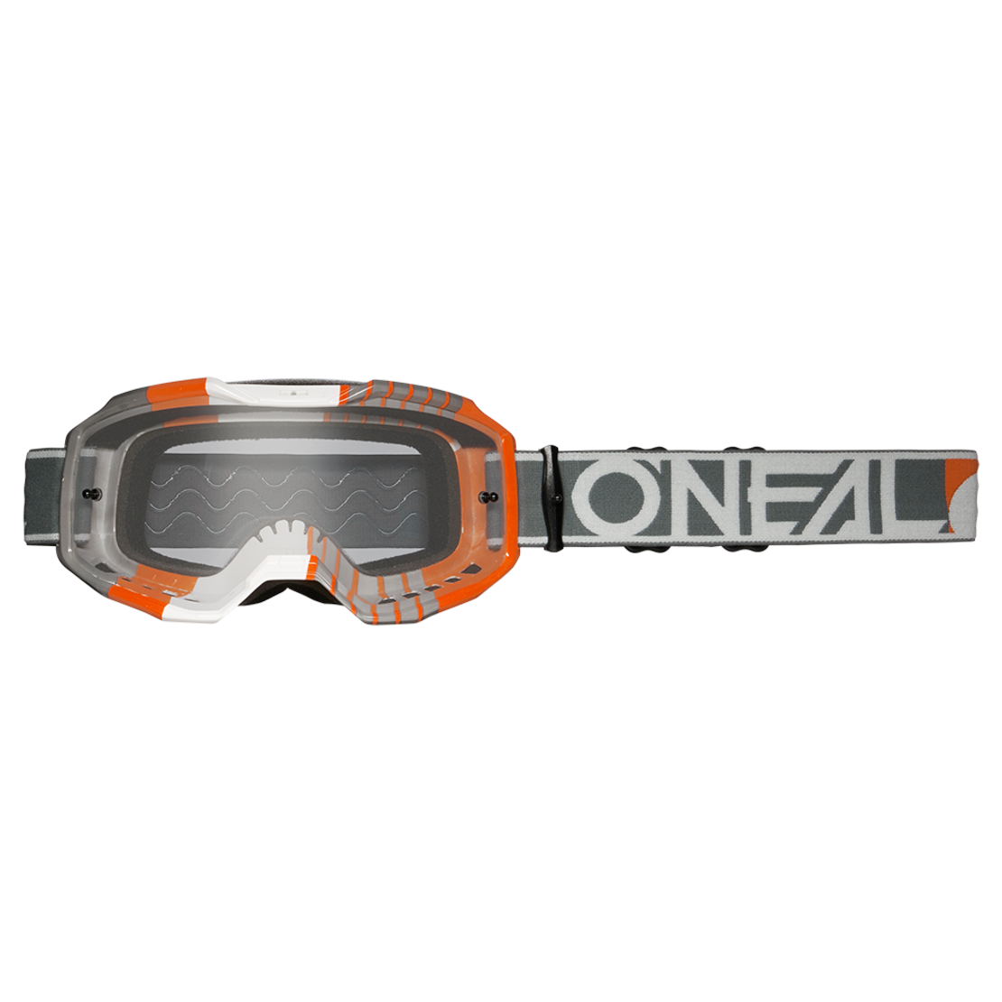 Мотокрос очила O'NEAL B-10 DUPLEX WHITE/GRAY/ORANGE - CLEAR V.24