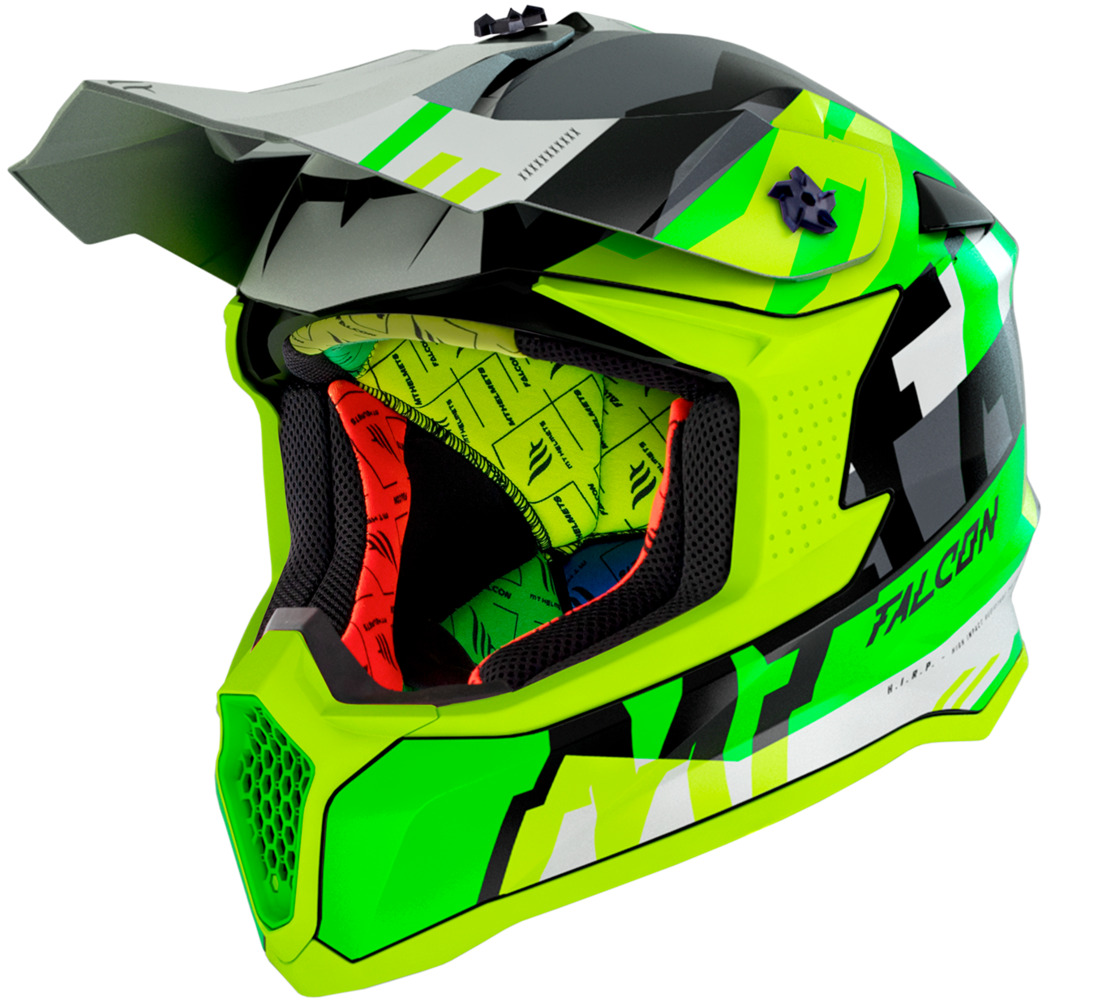 Мотокрос каска MT FALCON ARYA A3 MATT FLUO YELLOW