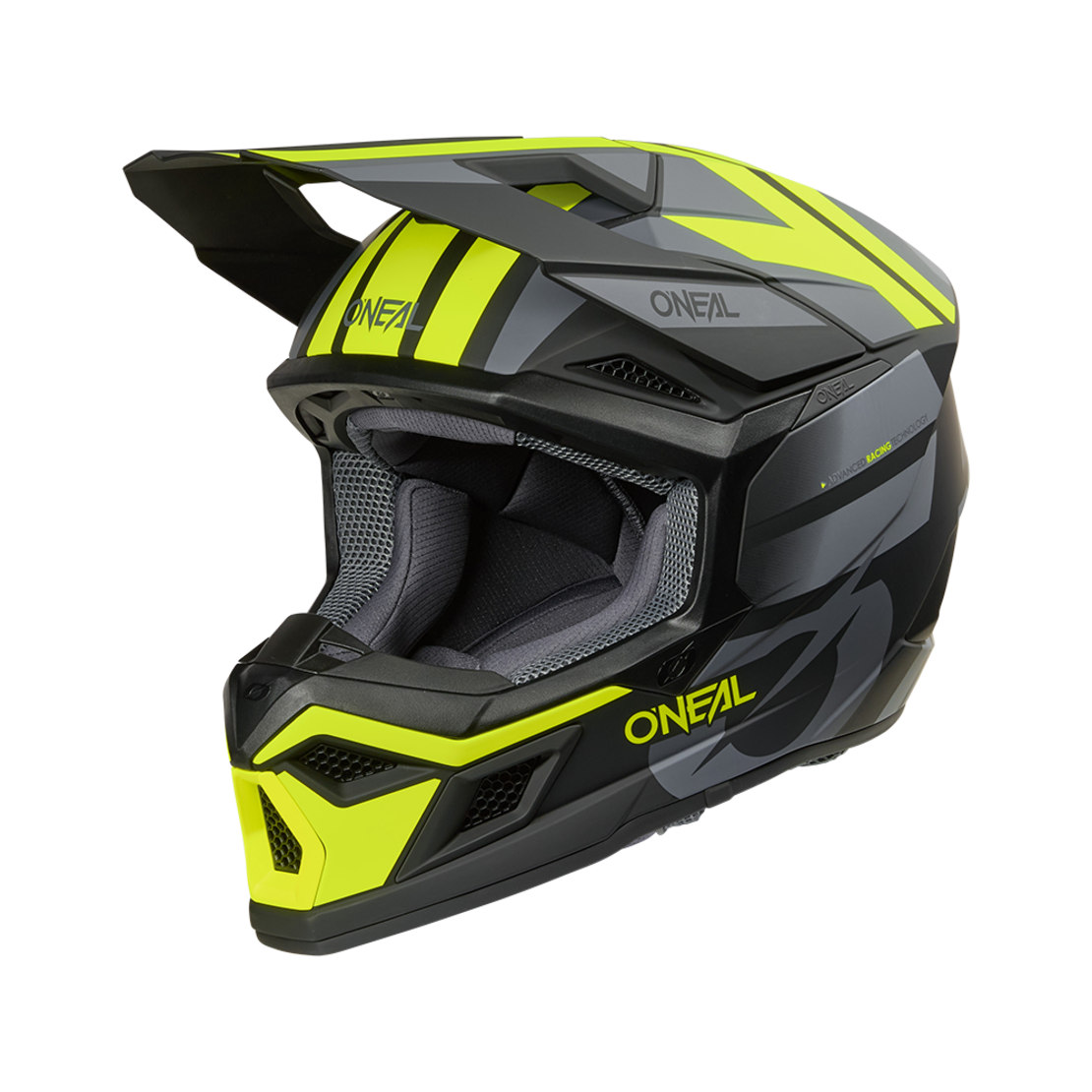 Мотокрос каска O'NEAL 3SERIES RIDE BLACK/GRAY/NEON YELLOW V.26