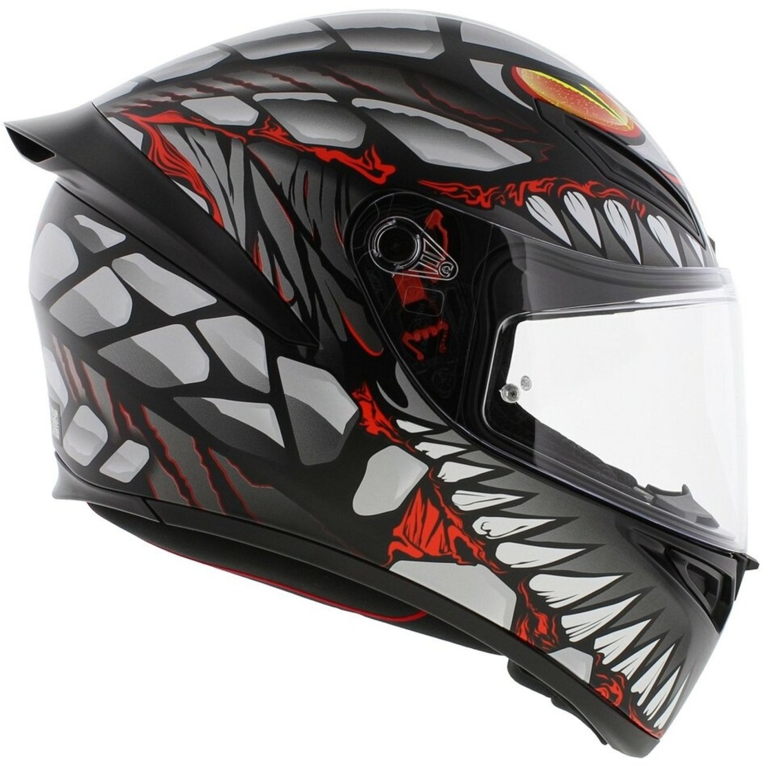КАСКА K1 S E2206 - LYZARD MATT BLACK/GREY/RED
