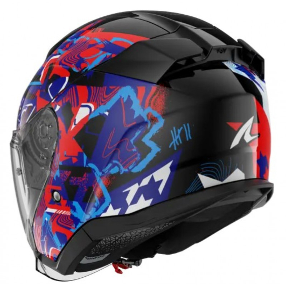 Каска за скутер SHARK SKWAL JET PRANZ Mat Black/Blue/Red