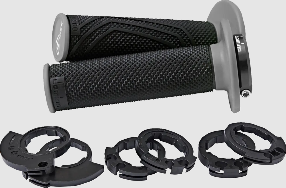 Ръкохватки DOMINO D200 LOCK ON GRIPS BLACK/GRAY