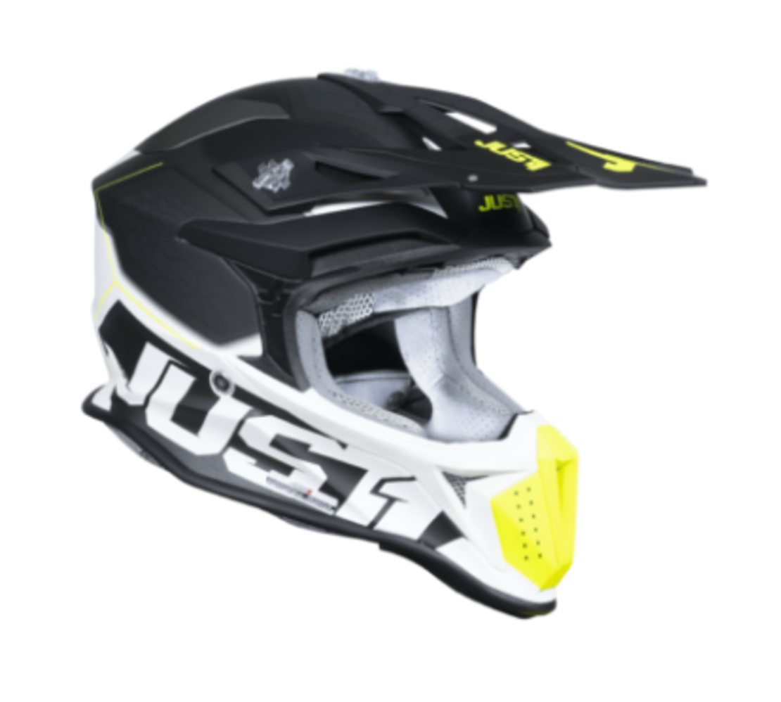 Mотокрос каска Just1 J-18 F Hexa Fluo Yellow/Black/White
