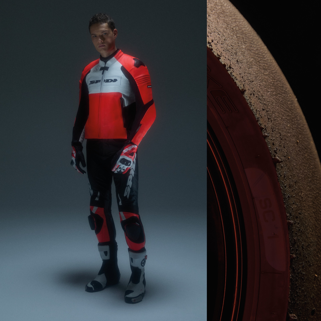 Кожено яке за мотор SPIDI HYPER-V PRO PERFORATED RED/WHITE/BLACK