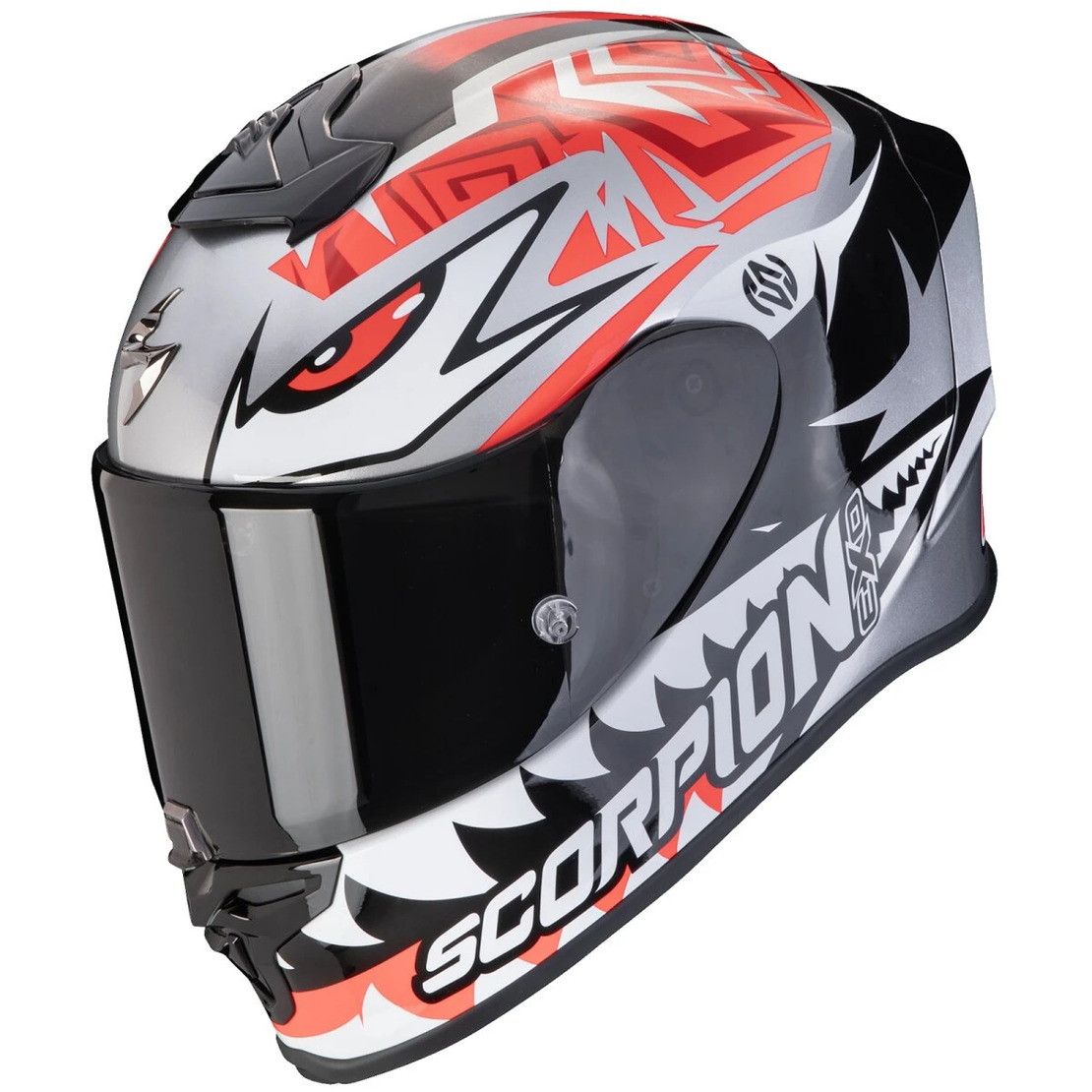 Каска Scorpion EXO-R1 Evo Air Zaccone Replica Silver-Black-Red