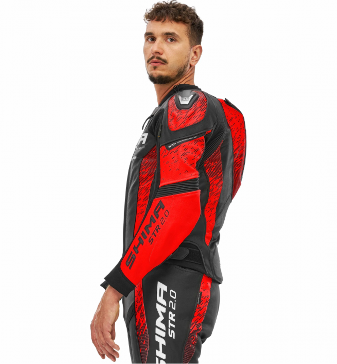 Кожено мото яке SHIMA STR 2.0 BRIGHT RED